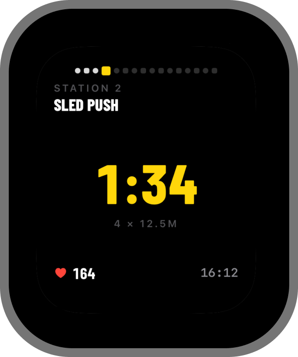 Live station timing on Apple Watch
